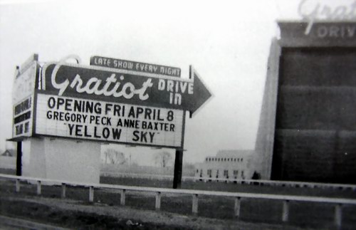 Gratiot Drive-In Theatre - Marquee Shot